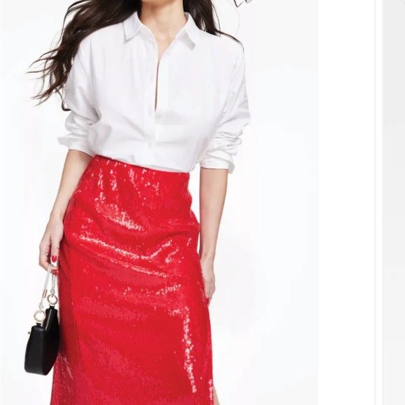 Target Women's Sequin A-Line Midi Skirt - A New Day™ Red Size XS - Picture 1 of 15